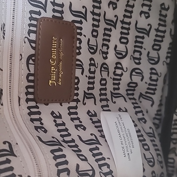 Juicy Couture heart design backpack outer pocket goldtone metal zippers - Picture 8 of 10